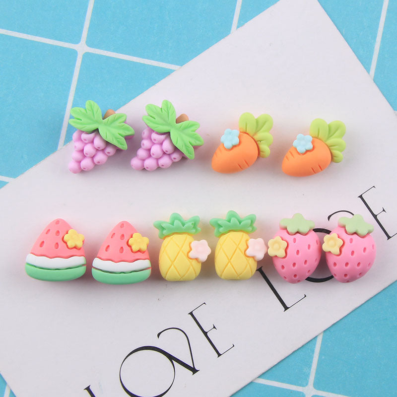 Wholesale Five Color Fruit Flower Resin Accessories diy Cream Glue Phone Case